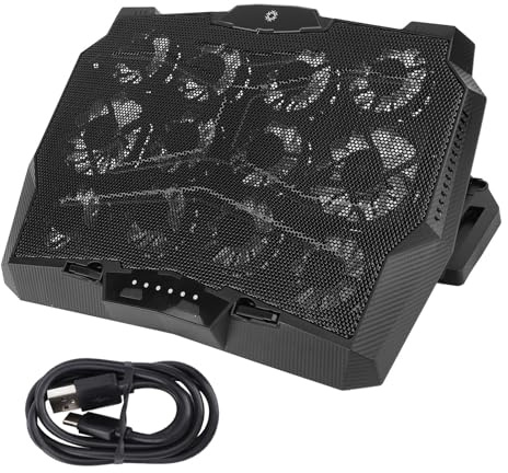 Omabeta Raffreddatore per Laptop Potente Supporto di Raffreddamento a 12 Ventole 3500 Giri/min per Supporto per Ventola Portatile Leggero per Ufficio Domestico