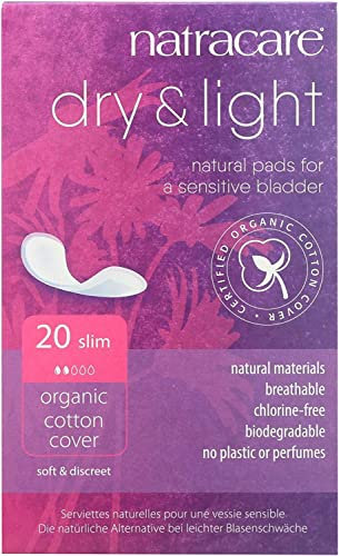 Natracare Organic and Natural Dry and Light Inkontinenzeinlagen, 6 x 20 Stück (120 Stück)