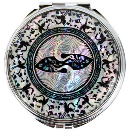 Schminkspiegel Rund Make Up Luxus Neu Edel Handtaschenspiegel