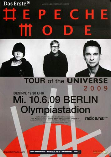 Depeche Mode - Berlin, Berlin 2009 » Konzertplakat/Premium Poster | Live Konzert Veranstaltung | DIN A1 «