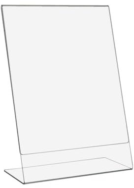 10 Stück DIN A4 L-Ständer/Werbeaufsteller/Tischaufsteller im Hochformat aus glasklarem Acrylglas/Acryl/PMMA - Zeigis®