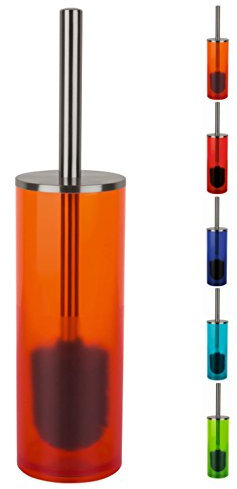 Spirella Nyo-Acrylic Toilet Brush Clear Orange