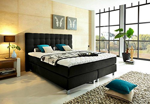 WELCON boxspringbettenshop24.de - Luxus Boxspringbett 160x200 **22 Farben** erhältlich in H2, H3, H4, H2/H3 und H3/H4 - direkt vom Hersteller lieferbar in grau, hellgrau, dunkelgrau, braun, beige