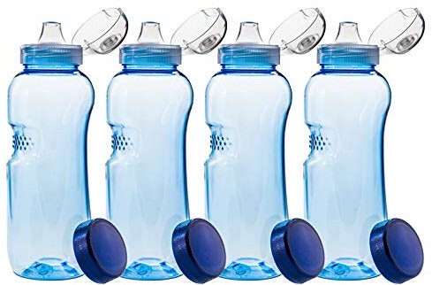 4 x 0,5 L Tritan Trinkflasche mit Trinkdeckel Flip Top Wasserflasche Flasche Sport Fahrrad BPA - frei