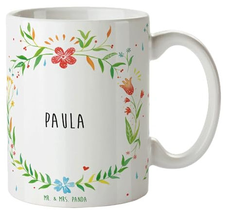 Mr. & Mrs. Panda Tasse Paula - Geschenk, Tasse Sprüche, Kaffeebecher, Kaffeetassen, Cappuccino Tassen, Designer Tasse