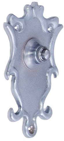 Black Country Metal Works 'Dubrowe Park' Ornate Bell Push - Various Finishes Available (Brushed Chrome)