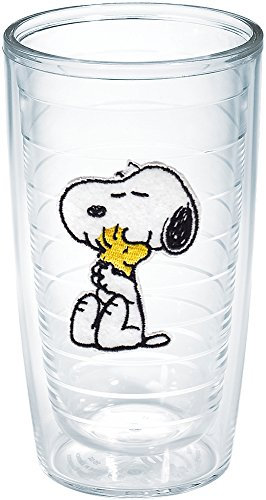 Tervis Peanuts Snoopy and Woodstock Trinkglas, 473 ml, transparent, ohne Deckel