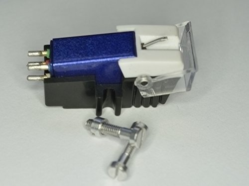 Blue Cartridge and diamond stylus with the correct mounting screws for YAMAHA P 05, P 06, P 07, P 17, P 20, P 200, P 220, P 300, P 320, P 350, P 450, P 500, P 520, P 550, P 750, P 751, P 850, PF 1000, PF 800, PF 20, TT 300U, TT 400U, TT 500U, Turntable Pickup, needle