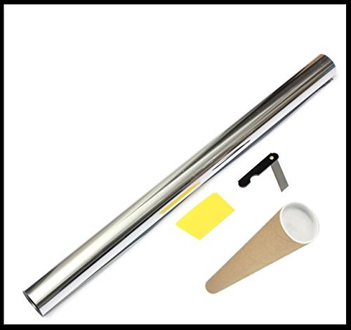 Car Window Tint Film Tinting Roll Silver Chrome Reflective One Way 50Cm X 3M