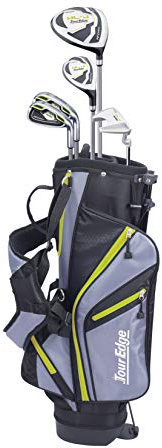 Tour Edge Unisex-Erwachsene, Rechtshänder, Graphit, JRH HL-J Junior 4X1, Limettengrün mit Tasche, Grün, für Kinder von 7-10 Jahren, 6-teiliges Set, Years