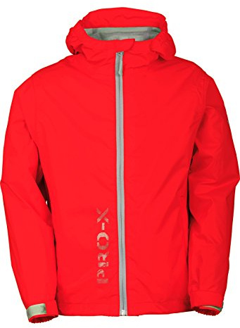 PRO-X elements Kinder Regenjacke FLASHY I Atmungsaktive Windbreaker mit Handytasche, Packsack & Kapuze I Wasserdichte Kinderjacke für Jungen & Mädchen