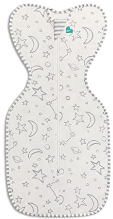 Love To Dream™ Swaddle UP™ Bamboo, Small 3.5-6 kg, Cream, Snug Fit Supports Good Sleep, 1.0 Tog Suitable for Moderate Temperature (20-24°C), Machine Washable & Double Zip for Easy Nappy Change