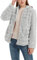 Geschallino Cappotto da donna in Pelliccia Sintetica Capispalla con Cappuccio Corto Giacca in Pile Sherpa Inverno 1801 Grigio XL