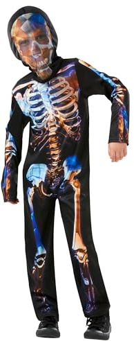 Rubies Official Skeleton Glow In The Dark, Childs Halloween Costume, Size Medium Age 5-6 Years Halloween