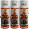 H HANSEL HOME Pintura Spray Alta Temperatura Aluminio Rojo 400 Ml - Pack de 3 Unidades