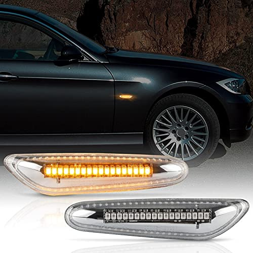 LED Seitenblinker passend für BMW 5er E60 Limousine | E61 Touring | Chrom KLARGLAS