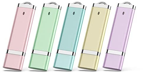 32 GB USB Sticks 5 Pack, KOOTION 32 GB USB Flash Drives Thumb Drives Memory Stick Jump Drive with LED Light for Storage and Backup (5Pack Mixcolor USB 2.0)