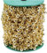60m Perlengirlande Perlenband Perlenkette Perlenschnur Geschenkband Perlen Dekoband für DIY Basteln Party Tischdeko Hochzeit Braut Haarschmuck Ohrringe Halskette Brautstrauß Weihnachtsbaum,Gold