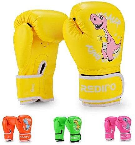 Redipo Boxningshandskar för barn för pojkar och flickor, boxningsträningshandskar för barn 3-15, 4 & 6 oz boxningssäck kickboxning thailändska vantar MMA träning sparringshandskar