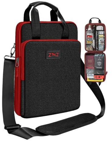 ZINZ Schlanke und erweiterbare Tasche 12,9 13 Zoll Reise-Laptop-Schultertasche für MacBook Air 13 M3/M2/M1, MacBook Pro 13 M2/M1, iPad Pro 12,9/13/11, iPad Air 13,B02K02