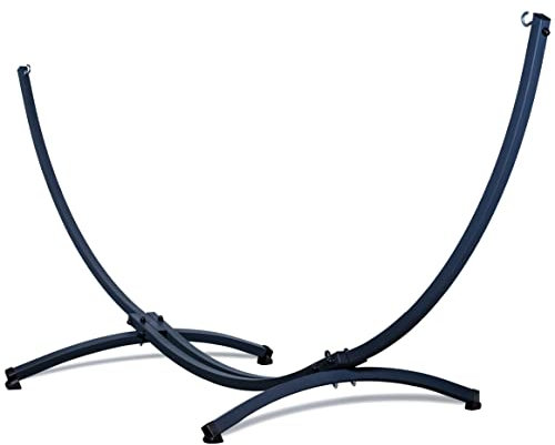 Potenza Gestell Outdoor Hängemattengestell XXL 350cm, 220kg I Gestell für Hängematten, Rahmen aus Verzinkter Stahl wetterfest (Basic Graphit)