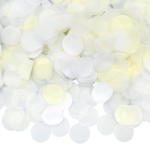 Suaywo 8000 Stück 2,5cm Runde Papier Konfetti Hochzeit 80g Tischkonfetti Seidenpapier Konfetti für Hochzeit, Abschlussfeier, Geburtstag, Baby Shower, Zeremonie Party Dekorationen