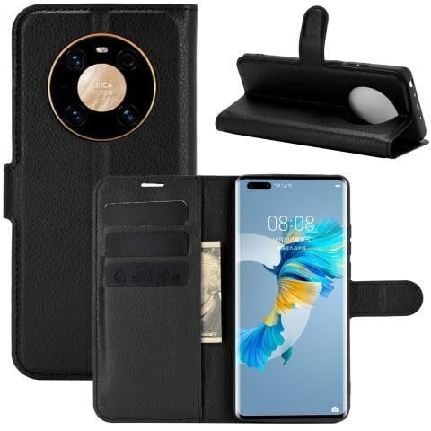betterfon | Huawei P40 Lite Hülle Wallet Buch Tasche Hülle Etui Book Case Cover Schutzhülle Handy Tasche für Huawei P40 Lite Schwarz