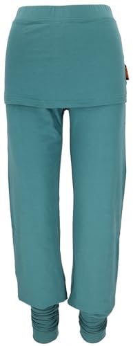 GURU SHOP Yoga-Hose mit Minirock in Bio-Qualität - Autumn Sky, Damen, Baumwolle, Size:M