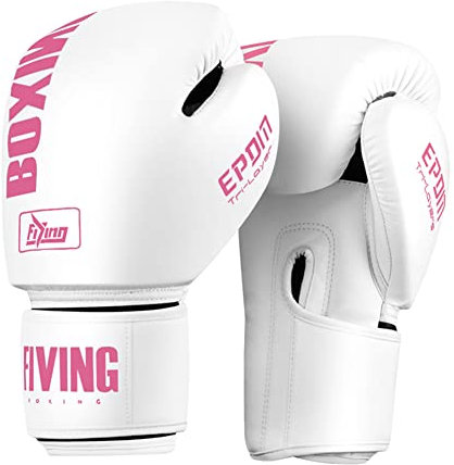 Guantoni da boxe, guanti da allenamento per uomini e donne per bambini, in pelle professionale, per adulti, Muay Thai, rosa, 226,8 g (rosa 340,2 g)