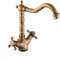 Traditional Kitchen Sink Mixer Taps Swivel Spout Bronze Brass Dual Lever Kitchen Basin Tap with Hoses Georgian Antique Faucet It's so Kind of You