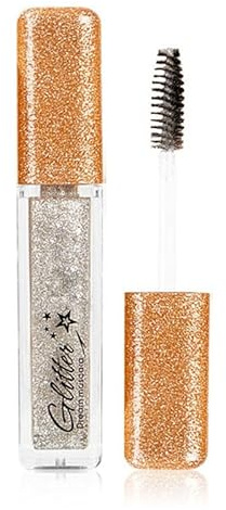 Glitter Mascara Diamond Sparkling Colourful Mascara, Anti-Schmiermittel funkelnden bunten Augen Make-up-Tool für Hochzeiten Bühnen Musikfestivals (Silber weiß)