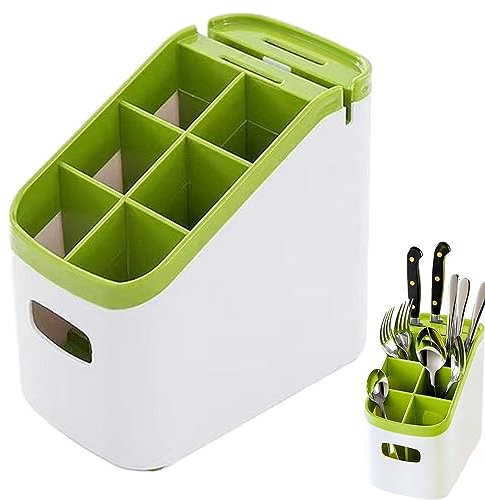 Lambo Cutlery Drying Rack Holder | Cutlery Racks For Knifes Fork Spoon | Kitchen Utensil Drying Basket | Large-Capacity Chopsticks Holder Storage | Cutlery Drainer With Knifes Slots Sink