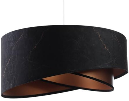 ONZENO Lightning Pendelleuchte Galaxy Nimbus Idyllic 3 60W LED IP 20 Modern Pendelleuchte für Innenraum Wohnzimmer, Wohnkultur, Büro, Küche, 50x23x23cm (Schwarz, Kupfer)
