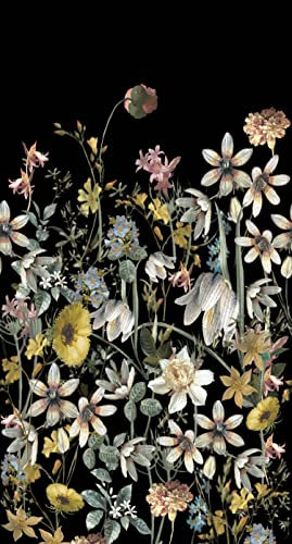 Esta Home Fototapete Feldblumen Multicolor auf Schwarz 150 x 279 cm