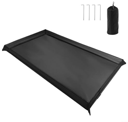 Alanmoship Alfombra de lona para tienda de campaña, cubierta de suelo, con valla para baja, impermeable, varios tamaños para camping, senderismo, picnic, accesorios de tienda de campaña (200 x 180 cm)