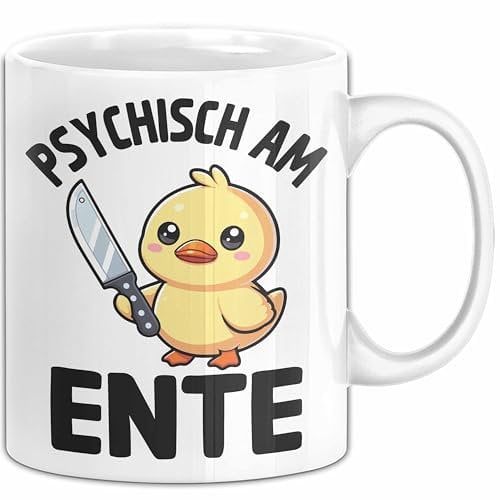 Küken Tasse Geschenk Psychisch Am Ente Geschenkidee Kaffee-Becher (Weiß)