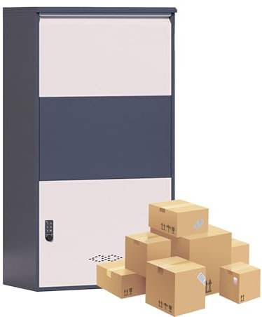Package Delivery Boxes For Outside, Extra Large Capacity Modern Mailbox, Outdoor Freestanding Porch Box For Packages, Parcel Drop Box For Deliveries With Lockable Secure Storage Compartment(Electronic