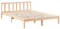 vidaXL Massivholzbett, Holzbett mit Kopfteil Lattenrost, Doppelbett für Schlafzimmer, Bett Bettgestell, Modern, 160x220cm Massivholz Kiefer