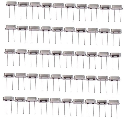 BELLIFFY 50 Stück Quarzkristalloszillatoren 16 MHz Quarz Kristallresonator Zubehörteil für Fernbedienungen Silber Quarz Material 2-pin Dip Gehäuse