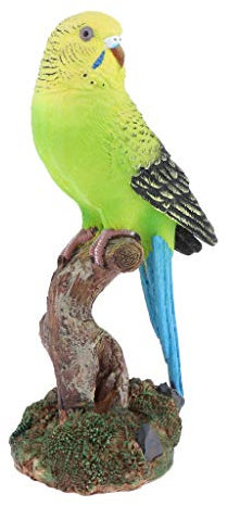 Qianly Skurrile Papagei Dekofigur für Haus Und Garten, Grün