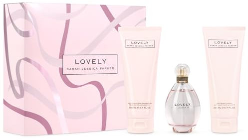 Sarah Jessica Parker Lovely Perfume Gift Set (Inc. 100ml Eau de Parfum for Women, 200ml Body Wash, 200ml Body Lotion). Perfume For Women Gift Sets - Genuine SJP Fragrance