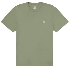 LEE Herren Patch Logo Tee T-Shirt, Olive Stone,M