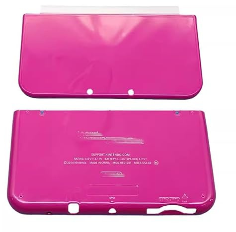 JMXLDS New Replacement Front Back Faceplate Plates Upper & Lower Panel Battery Housing Shell Case Cover for New 3DS XL 2015 Game Console - Pink