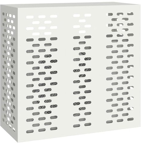 vidaXL Hoguera Marrón 38 x 38 x 51 cm Acero Oxidado, Estilo Cuadrado de fogón para Calentar el jardín, Entretenimiento al Aire Libre Moderno, Patio Resistente