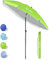 Grandekor Parasol de plage, parasol de jardin exterieur, UV50+, Ombrelle réglable en hauteur et inclinaison, Avec ancre de plage de 12cm, Pour plage, balcon & terrasse, Pomme Verte, 180cm