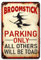 Metall-Blechschild, Metallschilder, Besen, Parkplatz, nur alle anderen werden Kröte sein, lustige Halloween-Dekoration, Retro-Chic für Zuhause, Bauernhaus, Garten, Hof, Bar, Kneipe, Männerhöhle, 20,3