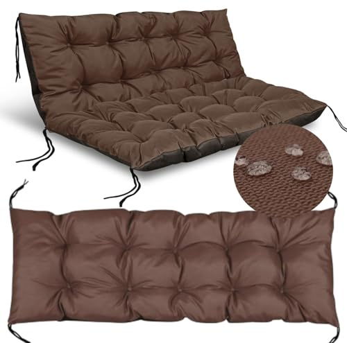 GARDEN KING ROYAL REST 2-teiliges Palettenkissen-Set Sitzkissen 120 x 80 cm Rückenlehne 120 x 40 cm Palettenpolster weich gepolstert pflegeleicht wasserabweisend