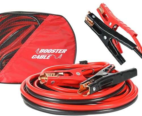Jumper Cables for Car Battery,Heavy Duty Booster Cables for Jump Starting Dead or Weak Batteries, Emergency Start Cable for Car Van Truck with Carry Bag(8Gauge,10FT)