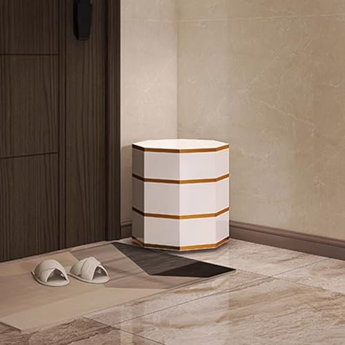 Drehbares Schuhregal 360 Grad Geschlossen Achteckig Drehbarer Schuhschrank aus Metall mit Herausnehmbarem Regals, für Eingangsbereich, Schlafzimmer und Flur(35 * 45cm)