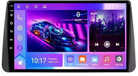 9 Doppio DIN Android 15 Autoradio per Fiat Tipo Egea 2015-2023 con CarPlay wireless e Android Auto Telecamera di retromarcia Comandi al volante Navigazione GPS Bluetooth(L10(1+32G))